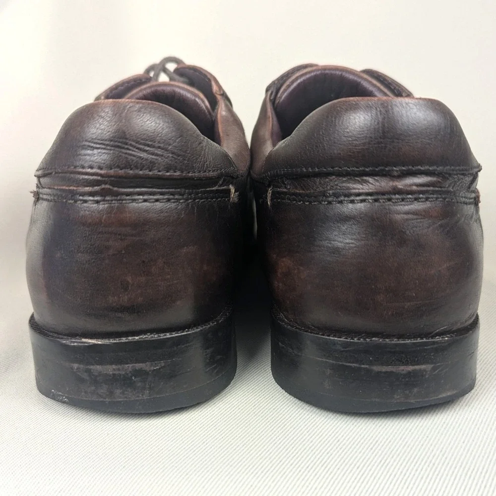 8.5M VTG Johnston & Murphy Men Sheepskin Leather Bicycle Toe Oxford Dress Shoe